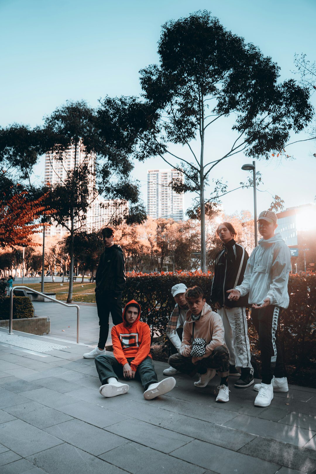 group of friends discussing fashion trends
