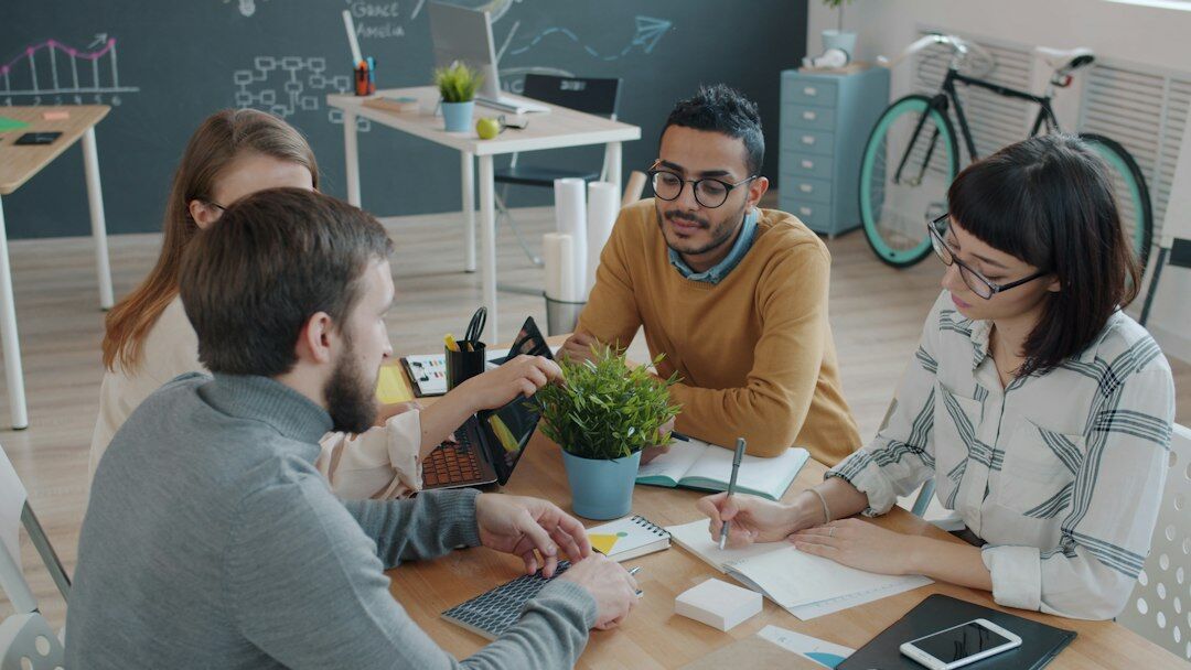 young adults in discussion