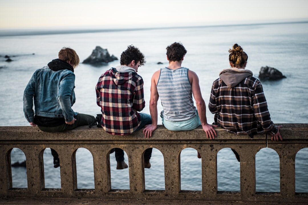 group of teenagers talking
